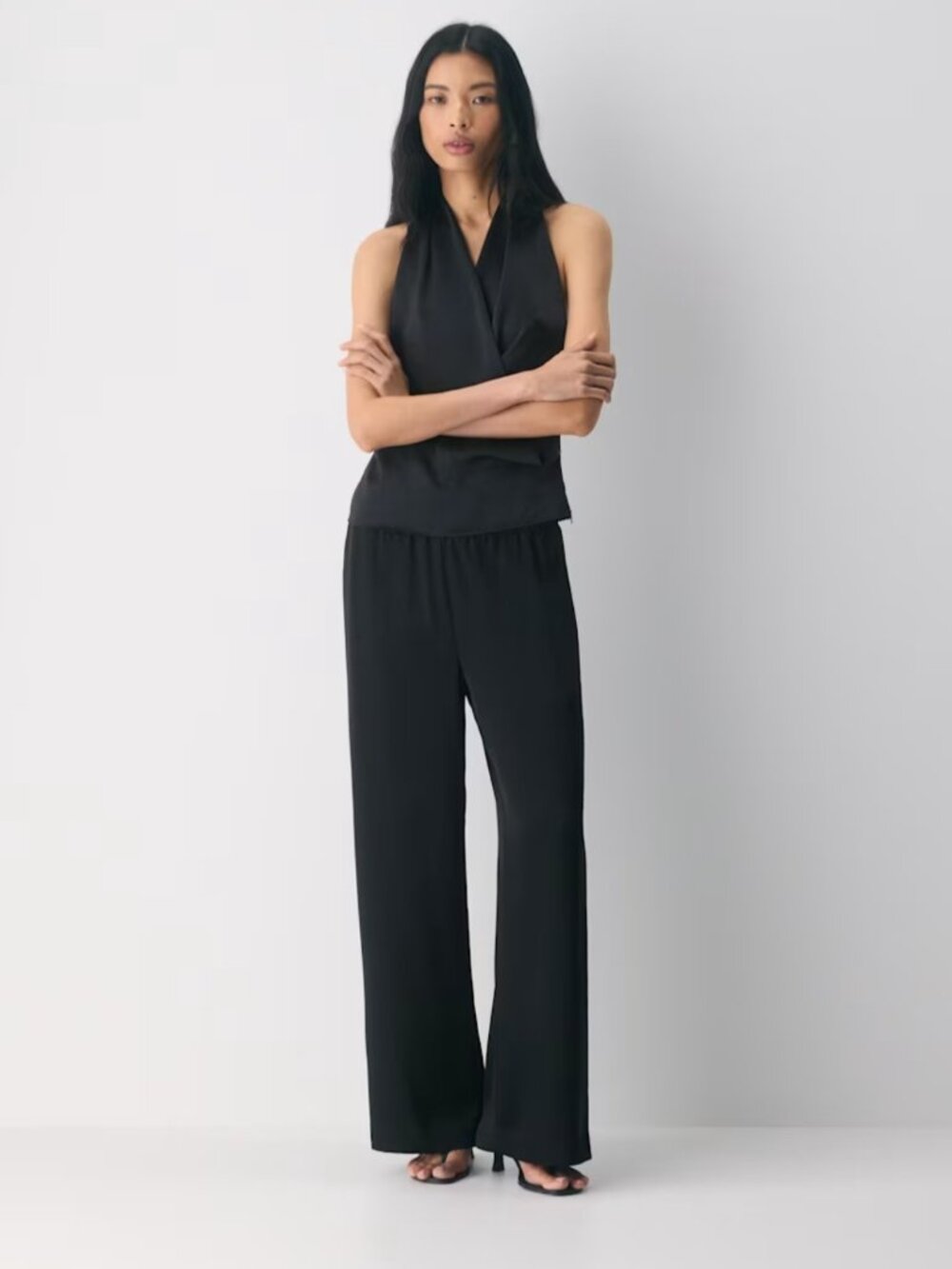 NWT Aritzia Wildred The Lodge Pant - Satin Black XL